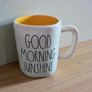 Rae Dunn GOOD MORNING SUNSHINE Mug with Bright Yellow Interior